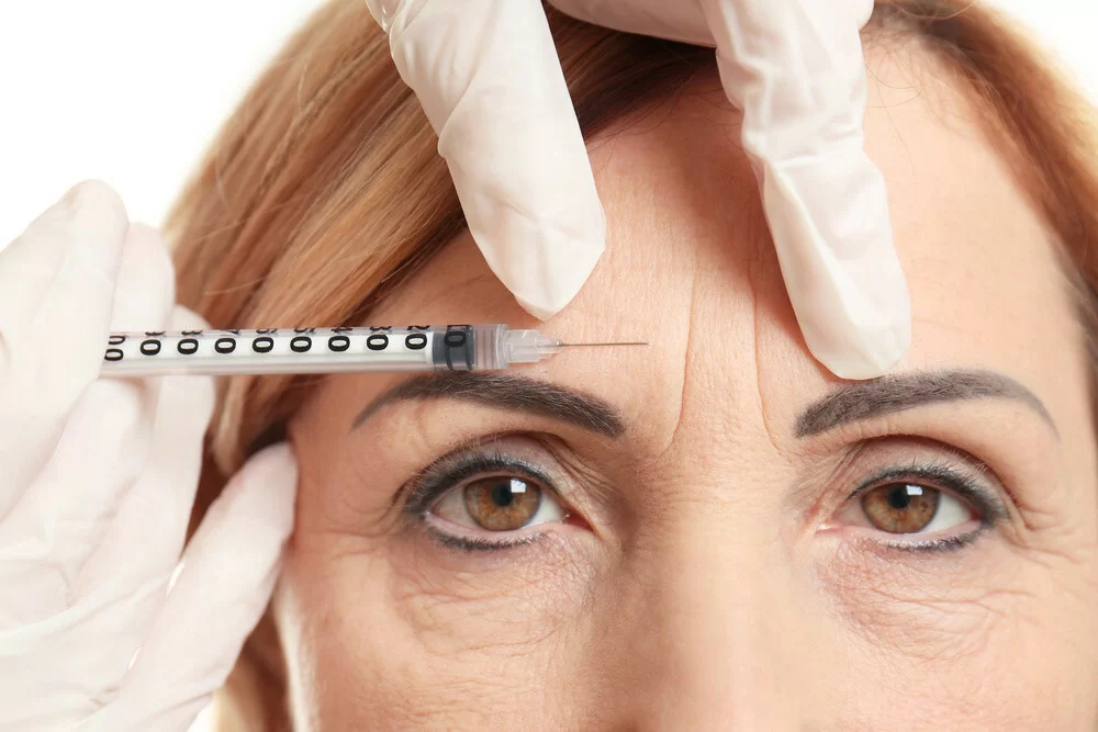 Aplicação de Botox na testa